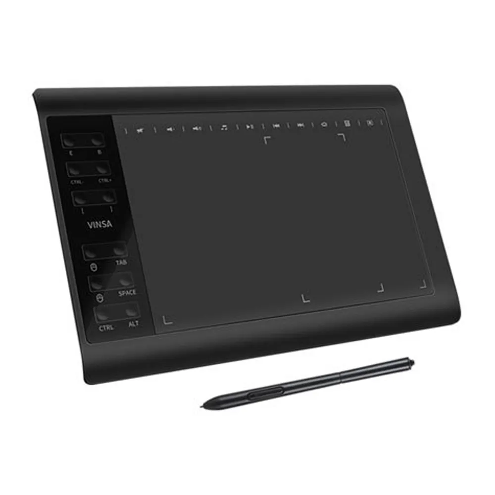 OEM Vin1060Plus Grande Surface De Dessin Emr Stylo 5080LPI Résolution 1210 Touches Tableta Grafica