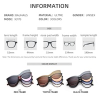 Lunettes Ultem de haute qualité avec trois verres solaires magnétiques pour la conduite