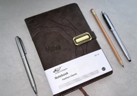 Carnet de notes A5 en cuir PU, journal professionnel, planificateur ligné, carnet d'écriture de bureau, cadeau d'entreprise