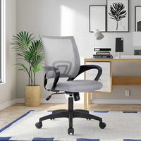 Kabel Chaise de bureau de luxe avec soutien lombaire Chaise en tissu maillé au design moderne Hauteur réglable en nylon pour bureau d'ordinateur