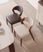 Chaises de salle à manger en bois massif : modernes, minimalistes, luxe léger, chaises de salle à manger design en bois massif avec dossiers, décontractées