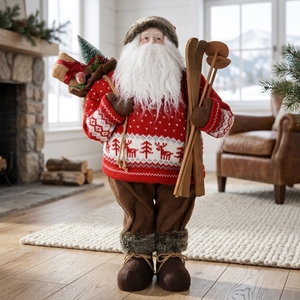 Manufactory Direct Knitted Red Statue Du PeRe NoeL Room Unique Giant Christmas Ornaments Custom - Product Image 1