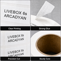 Etiquetas Adhesivas Personalizadas al por Mayor, Rollo de Etiquetas de Código de Barras Resistentes al Agua para Envío en Almacén, Etiqueta de Producto de Fabricante Directo