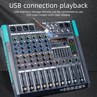 Console de mixage audio professionnelle 6 canaux mono en métal et plastique - Misturador De Audio