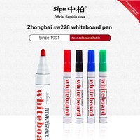 Marqueur effaçable à l'eau sans odeur, couleurs rouge, bleu, noir, vert, non rechargeable, pour tableau blanc, vente en gros usine pour bureau et école