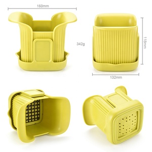 เครื่องหั่นผักแรงดันด้วยมือทำจากสแตนเลสอเนกประสงค์สำหรับมันฝรั่งหัวหอมผักอื่นๆใช้ในครัวเรือน - Product Image 5