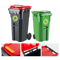 Poubelle en plastique mobile haute capacité 240L / conteneurs à cendres mobiles / bacs de recyclage