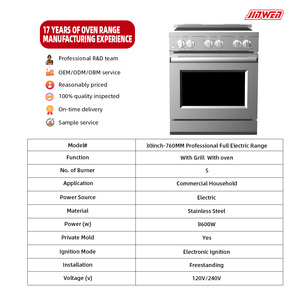 Jinwen nhà máy bán buôn 30 inch 760mm cảm ứng bếp bếp Bếp phạm vi với bếp điện phạm vi với lò nướng 30 inch 120V - Product Image 2
