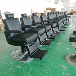 Kisen 2026 New Hydraulic Beauty Salon Hairdressing Professional <b>Black</b> Barber Chairs for Barbershop Metal Salon Furniture - Product Image 2
