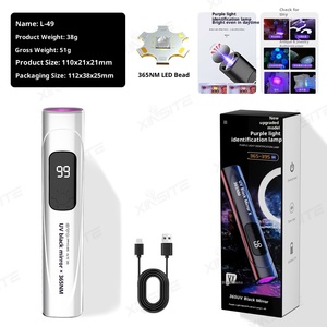 Factory Direct Wholesale Aluminum IP65 USB Rechargeable Camping 365nm Banknote Inspection Portable <strong>Led</strong> Purple UV Lamp <strong>Flashlight</strong> - Product Image 6