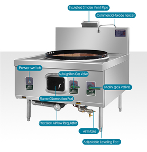 Bếp <span class=keywords><strong>gas</strong></span> 2 lò RTK, bảo hành 1 năm, 120W/220V, dành cho khách sạn, máy móc nhà bếp, quạt hút bếp <span class=keywords><strong>gas</strong></span> 2 lò - Product Image 2