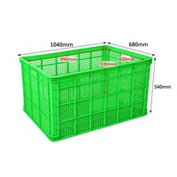 Caisse à fruits et légumes empilable en plastique PP recyclable de grande taille 1040*680*540 avec structure perforée pour le transport et le manutention