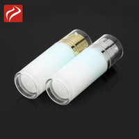 Bouteille de pompe sans air en plastique, avec Double pompe argentée ou or, blanc, vente en gros, ml