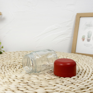 Custom Full Printing 1oz 2oz 3oz 4oz OEM Luxury Round <b>Glass</b> Jar with CR cap Smell Proof <b>Container</b> - Product Image 5