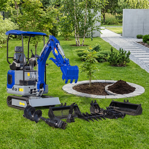 Mini-excavatrice de 0,02 m³ avec godet, 1,2 tonne, avec attache rapide et pince pour le déracinement des souches et le débroussaillage des racines, service OEM ODM - Product Image 1