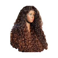 Perruque en dentelle frontale sans colle en cheveux humains vierges Remy brésiliens, vague profonde HD 13x6, pré-épilée pour dentelle transparente noire