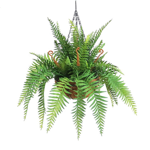 Pianta appesa <span class=keywords><strong>felce</strong></span> artificiale alta 55cm con cesto finto appesa <span class=keywords><strong>felce</strong></span> - Product Image 5