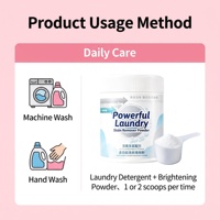 Poudre de lessive concentrée 500g sans chlore pour détachant oxygénant, éclaircissant, éliminateur d'odeurs, stérilisation à 99,9%, parfum floral