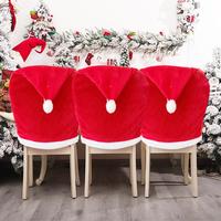 Nouvelles fournitures de Noël 2025 : Housse de chaise carrée en velours or et rouge, style européen, écologique, douce, 50*65cm, vente en gros usine
