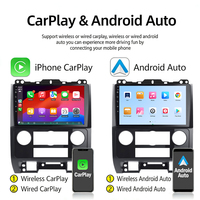 Lecteur multimédia de voiture Android 9'' 6+128 Go Qualcomm 8 cœurs avec DSP stéréo, CarPlay intégré, WiFi, Bluetooth, GPS, montage sur tableau de bord pour Ford Escape 2007-2012