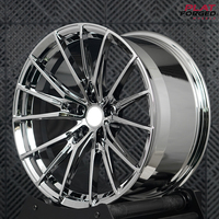 Velg Chrome High Gloss 1 Piece Forged 20-22 Step Lip Deep Dish 5x112/5x114.3/5x130 untuk Audi RS6 Porsche 911 Cayenne Panamera