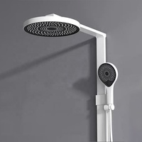 Robinet thermostatique intelligent en laiton, trois fonctions, grand jet de douche, pulvérisation douce, modes de jet pluie, poignée unique, carré, en céramique