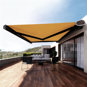 Auvent rétractable motorisé automatique imperméable pour terrasse avec fenêtre électrique à cassette intégrale, design avant-gardiste - Product Image 1