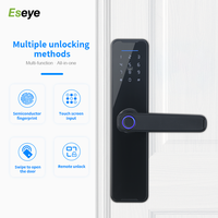 Cerradura Inteligente para Puerta con Manija de Palanca, Huella Dactilar, Contraseña, Entrada sin Llave, Aplicación Tuya WiFi, Biométrica, Electrónica, para Hotel u Oficina