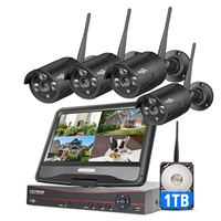 Kit de Monitor LCD de 10 Pulgadas al por Mayor, Sistema de Seguridad con Cámara Wifi para el Hogar, CCTV para Exteriores, Inalámbrico