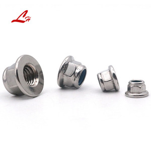 Din6926 thép không gỉ M6 M8 chống trượt Nylon tự khóa Nut 304 316 thép không gỉ hình lục giác mặt bích khóa hạt - Product Image 5