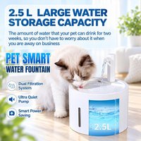 Filtre de remplacement pour fontaine à eau pour chat 2,5 L, distributeur d'eau pour chat, fontaines à eau pour animaux de compagnie, nettoyage facile