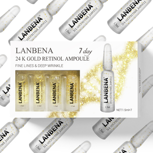 LANBENA anti envejecimiento producto oro 24k suero <span class=keywords><strong>cara</strong></span> ampolla de belleza envío gratuito - Product Image 3