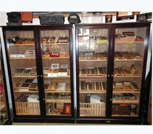 High Quality Smoke Store Fixture Smoke Store Display Cabinet Wood Humidors For Cigar Display