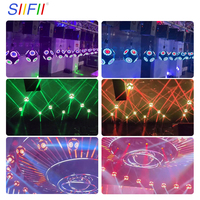 Luz de Bola Cinética RGBW DMX de 200W Directa de Fábrica, 8x4 en 1 LED, con Cabrestante de 1.5M para Iluminación de Escenario en DJ, Clubes, Conciertos y Bodas