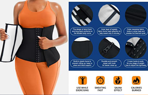 Camiseta sin mangas de neopreno <span class=keywords><strong>para</strong></span> Sauna, corsé entrenador de cintura <span class=keywords><strong>para</strong></span> mujer, chaleco con cremallera, <span class=keywords><strong>faja</strong></span> moldeadora de cuerpo, cinturón adelgazante, <span class=keywords><strong>faja</strong></span> deportiva - Product Image 4
