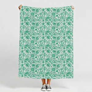 ผ้าลินินเนื้อวอยล์ทอจากฝ้ายแท้ 100% ลายดอกไม้เล็กๆ พิมพ์ดิจิทัล รุ่นรักษ์โลก สีเขียว สำหรับชุดเดรสและกระโปรงเด็กผู้หญิง - Product Image 5