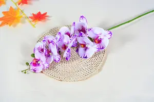 Artificial Flowers Suppliers L072 Wholesale Real Touch Artificial Flowers Phalaenopsis High Quality Bunga Plastik Artificial Flower For Home Decoration