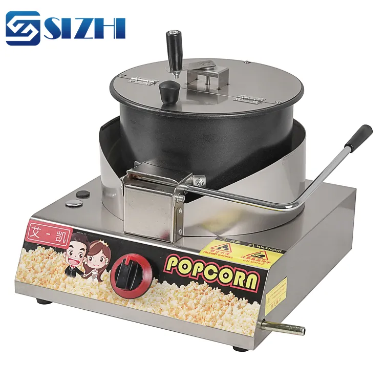 Angebot Günstiger Preis Kommerzielle automatische Arbeits platte Single Pot Gas Popcorn Maschine