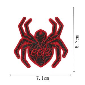Patch brodé thermocollant pour vêtements, motif araignée rouge de dessin animé, pour broderie informatique - Product Image 2