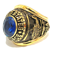 Cincin Kelas Sekolah Modern Kustom, Cincin Wisuda untuk Mahasiswa Universitas dan Perguruan Tinggi, Personalisasi Baja Anti Karat Emas Perak Zirkon