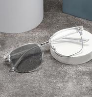Nouvelles Lunettes Rétro Unisexe Shoneray 2026, Monture Métallique Carrée Pleine, Légères, Anti-Lumière Bleue, Durables, pour Extérieur, Verres Photochromiques