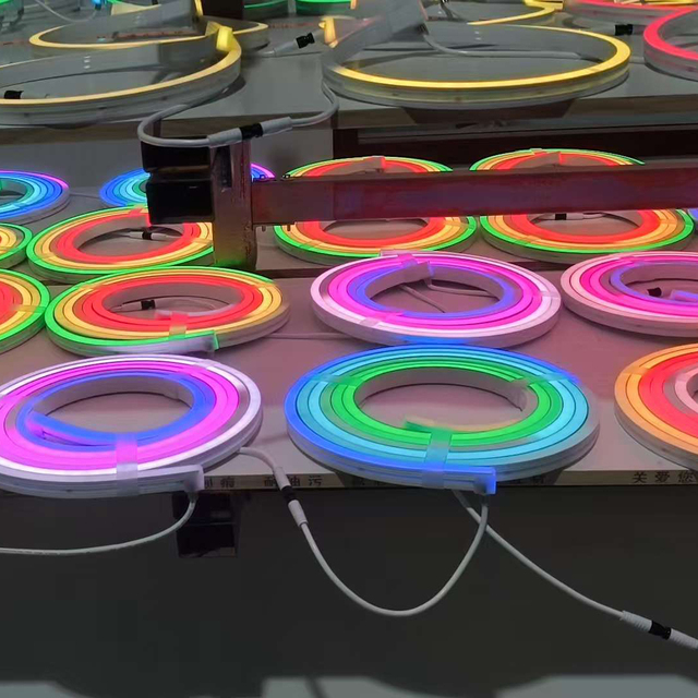 24V RGB LED Neon Strip Lights Warm White Side View Flex LED for Warehouse IP67 Waterproof Building Project Neon