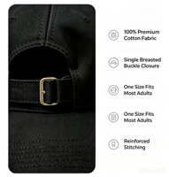 Casquette de baseball vintage 100% coton sergé pour adulte, avec boucle simple, logo brodé personnalisé en relief, vente en gros, faible MOQ, pour l'extérieur