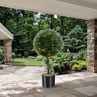 Usine Vente Directe Artificielle Boule Topiaire Arbre Réaliste Faux Cyprès Plante pour la Décoration Intérieure et Extérieure