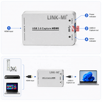 Tarjeta Capturadora de Video HDMI a USB3.0 1080P60, Dongle de Captura HDMI para Transmisión en Vivo, Grabación y Juegos