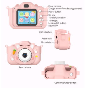 Appareil photo pour enfants X11S Mini à double objectif, écran 2 pouces, 1080P, lapin de dessin animé, appareil photo pour enfants, jouet adorable, appareil photo numérique pour enfants, cadeau, prix - Product Image 5