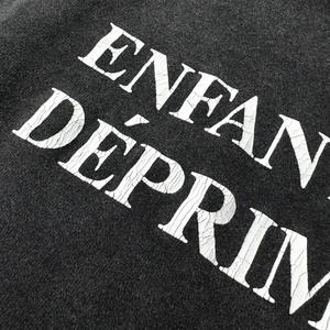 Camicia a maniche corte con scollo rotondo, stampa <span class=keywords><strong>verticale</strong></span>, logo classico con slogan, effetto lavaggio intenso e danni da invecchiamento - Product Image 3