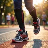 Chaussettes de compression athlétiques 20-30 mmHg |   Soutien de la voûte plantaire et talon amorti pour les coureurs |   Quantité minimale de commande : 20 paires