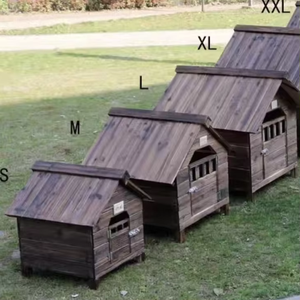 Casa para Mascotas Moderna de Madera Maciza Ecológica para Uso en Interiores/Exteriores, Protección contra la Lluvia y el Sol, Diseño de Sala de Estar para Perros y Gatos - Product Image 4