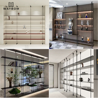 Système de rangement modulable en aluminium à hauteur réglable pour armoire au design épuré